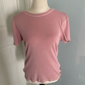 Bundle of 3 Fabletics tees. Pink, dusty rose, and green. Size M